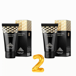 ژل تیتان طلایی Gold حجم دهنده آلت آقایان بسته 2 عددی (اصل روسیه + ضمانت کتبی)