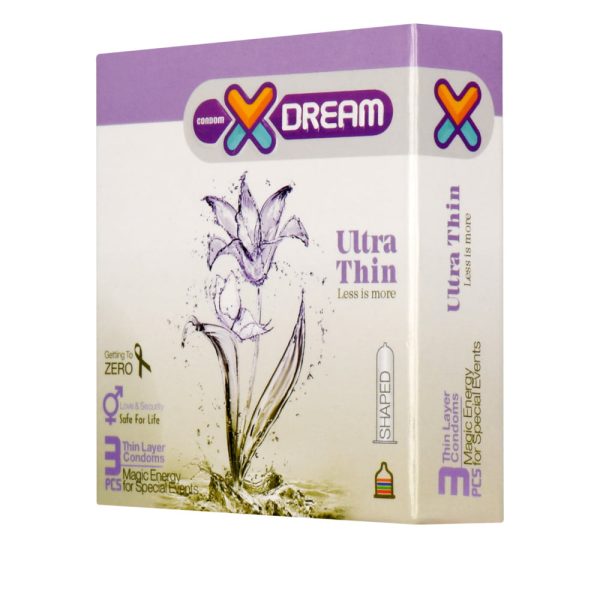 کاندوم ایکس دریم مدل بسیار نازک Ultra Thin بسته 3 عددی