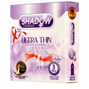 ‫کاندوم بسیار نازک شادو مدل Ultra Thin بسته 3 عددی