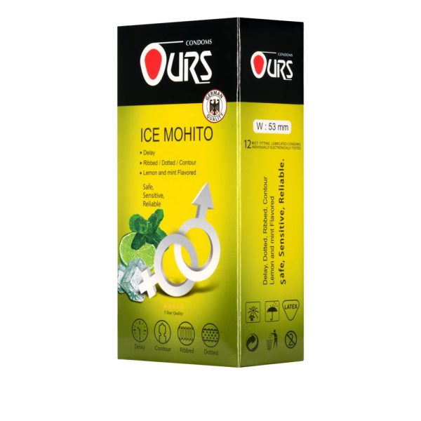 کاندوم تاخیری اورز مدل Ice Mohito بسته 12 عددی