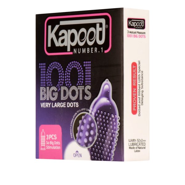 کاندوم خاردار درشت کاپوت مدل Big Dots بسته 3 عددی