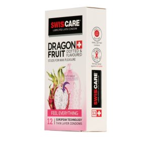 کاندوم سوئیس کر مدل Dragon Fruit بسته 12 عددی