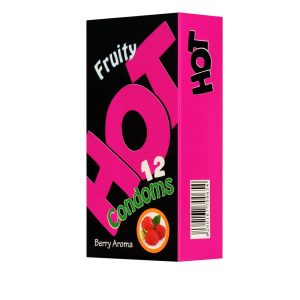 کاندوم هات مدل fruity بسته 12 عددی