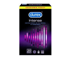 کاندوم خاردار همراه با ژل تحریک کننده بانوان دورکس بسته 20 عددی (مدل Intense)